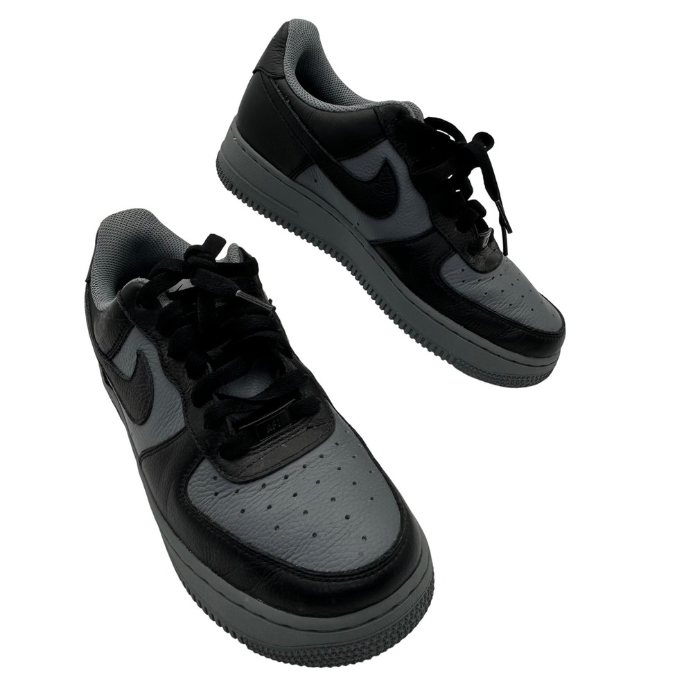 Nike Air Force 1 Mens 7 / Womens 8.5 Custom Low Black Dark Grey Leather Sneakers